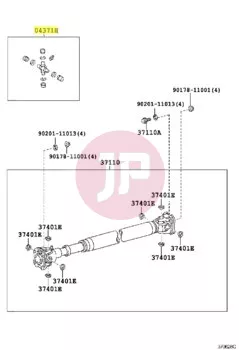 TOYOTA 04371-60210 - Kardánkereszt