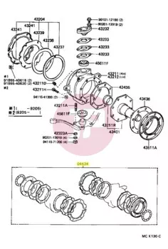 TOYOTA 04434-60051 - GASKET KIT, FR AXLE