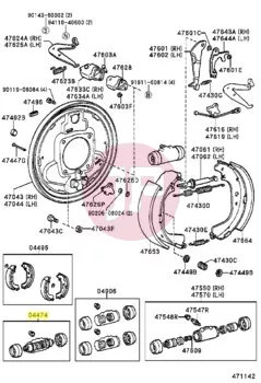 TOYOTA 04474-35100 - CYLINDER KIT, W