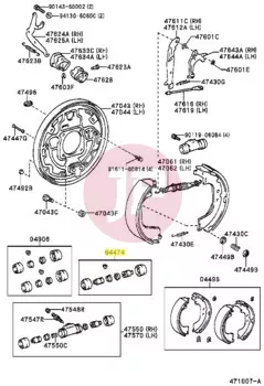 TOYOTA 04474-35100 - CYLINDER KIT, W