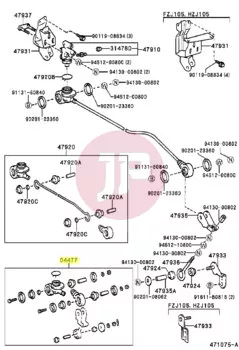 TOYOTA 04477-60010 - BUS BOOT KIT