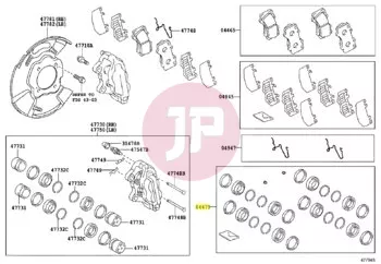 TOYOTA 04478-60050 - CYLINDER KIT, FR DISC BRAKE