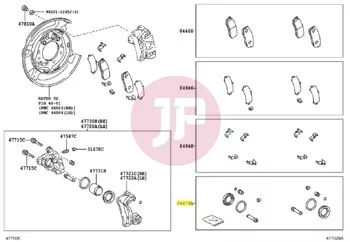 TOYOTA 04479-60030 - CYLINDER KIT, RR DISC BRAKE