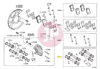 TOYOTA 04479-60050 - CYLINDER KIT, RR DISC BRAKE