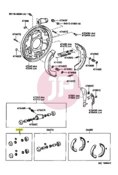 TOYOTA 04906-35130 - CUP KIT, WHEEL