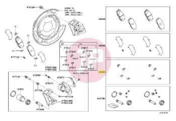 TOYOTA 04948-60040 - Rear Disc Brake Fitting Kit