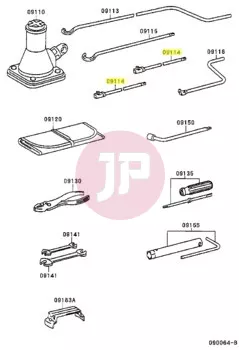 TOYOTA 09114-60070 - Emelő hajtószár toldó