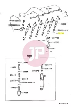 TOYOTA 11176-17010 - SEAT, INJECTION NOZZLE