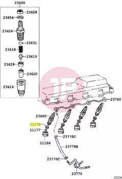 TOYOTA 11176-27011 - SEAT, INJECTION NOZZLE