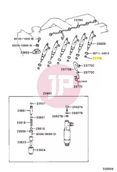 TOYOTA 11176-27011 - SEAT, INJECTION NOZZLE
