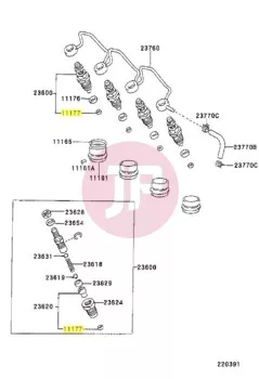 TOYOTA 11177-64010 - Tűzkarika, injektor tömítés