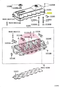 TOYOTA 11213-17020 - VENTILDECKELDICHTUNG