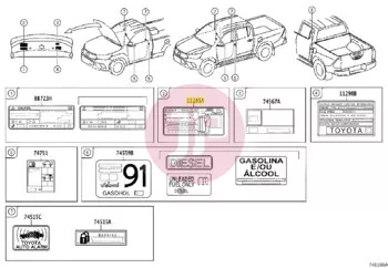 TOYOTA 11285-0E010 - LABEL, COOLANT SYSTE