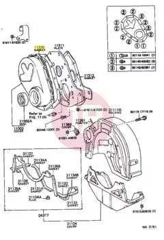 TOYOTA 11328-17010 - Vezérlés fedél tömítés