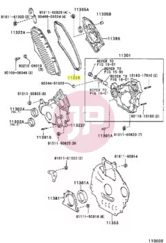 TOYOTA 11328-17010 - Timing Cover Gasket