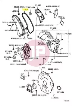 TOYOTA 11328-17022 - GASKET, TIMING