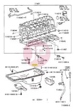 TOYOTA 12101-17131 - PAN SUB-ASSY,OIL