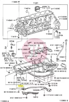 TOYOTA 12101-17131 - Olajteknő