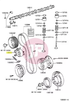 TOYOTA 13505-17011 - IDLER SUB-ASSY, TIMING BELT