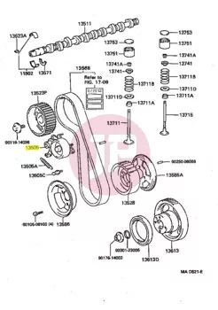TOYOTA 13505-17011 - IDLER SUB-ASSY, TIMING BELT