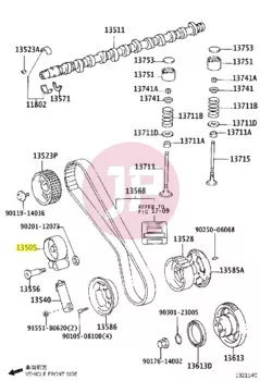 TOYOTA 13505-17020 - IDLER SUB-ASSY, TIMING BELT