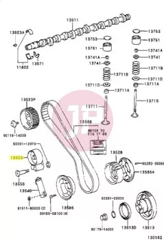 TOYOTA 13505-17020 - Vezérműszíj feszítőgörgő