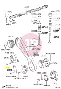 TOYOTA 13556-17010 - Vezérlés tengely B