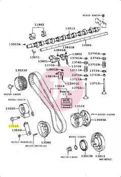TOYOTA 13556-17010 - SHAFT, TIMING B