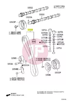 TOYOTA 13568-09131 - BELT TIMING