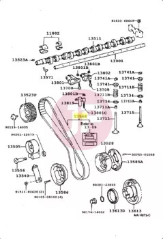 TOYOTA 13568-19175 - BELT, TIMING