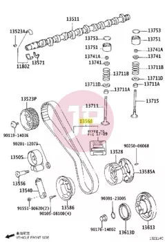 TOYOTA 13568-19195 - ZAHNRIEMEN