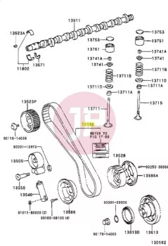 TOYOTA 13568-19195 - BELT, TIMING