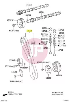 TOYOTA 13568-39016 - Timing Belt