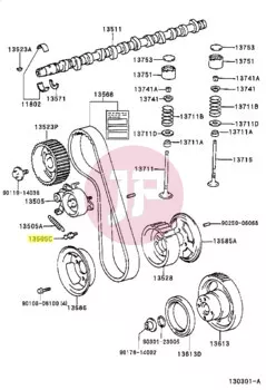 TOYOTA 13575-17010 - PIN, SPRING TEN
