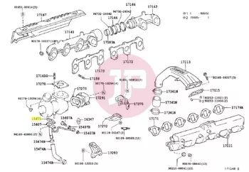 TOYOTA 15471-58010 - DICHTUNG/OELLEITUNG
