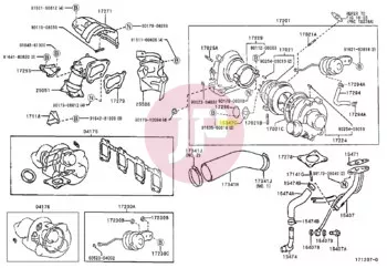 TOYOTA 16347-42020 - Water Bypass Pipe Gasket