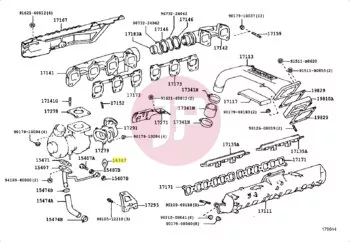 TOYOTA 16347-42020 - GASKET, WATER