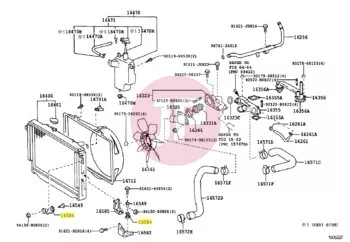 TOYOTA 16584-61020 - INSULATOR, RADIATOR