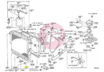 TOYOTA 16584-66010 - INSULATOR, RADIATOR