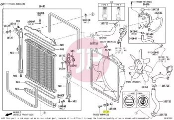 TOYOTA 16584-66010 - INSULATOR, RADIATOR