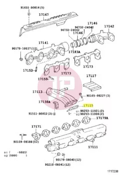 TOYOTA 17115-17010 - Szívócső tömítés