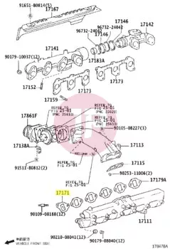 TOYOTA 17171-17010 - Intake Manifold Gasket