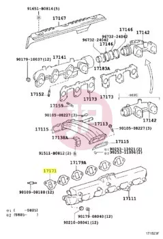 TOYOTA 17171-17030 - DICHTUNG/KRUEMMER
