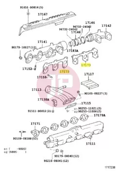 TOYOTA 17173-17010 - GASKET, EXHAUST