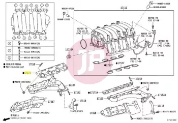 TOYOTA 17173-51020 - GASKET, EXHAUST MANIFOLD