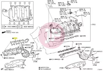 TOYOTA 17173-51020 - GASKET, EXHAUST MANIFOLD