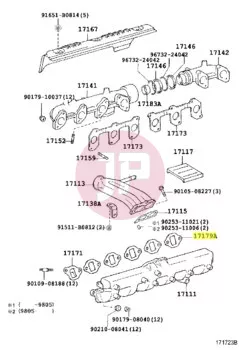 TOYOTA 17179-17010 - GASKET, INTAKE