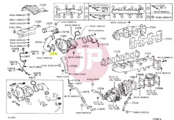 TOYOTA 17376-17010 - GASKET, AIR TUBE,