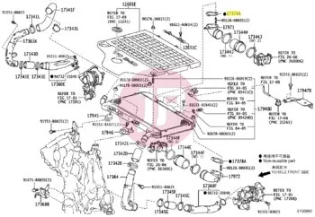 TOYOTA 17376-51010 - GASKET, AIR TUBE,