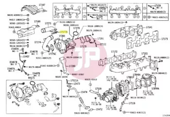 TOYOTA 17377-88410 - GASKET, AIR TUBE,